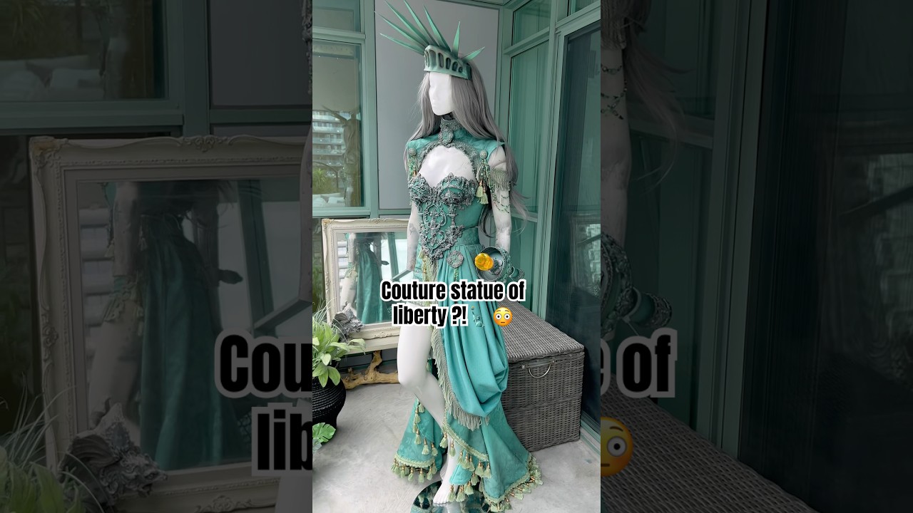 Hey Libertyyyyy 💅🗽 #costume #cosplay #statueofliberty #costuemdesign #upcycle