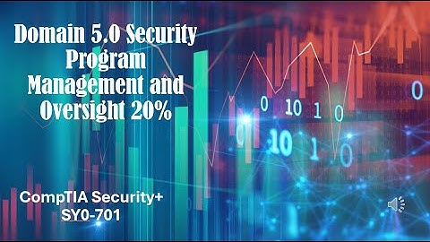CompTIA Security+ SY0-701 Domain 5.0: Security Program Management and Oversight 20% (122 questions)