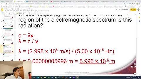 Chapter 5 section 03 Physics and the Quantum Mechanical Model video answer KEY