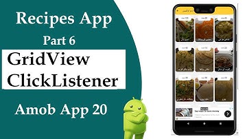 Admob App 20 || GridView Click Listener in android studio || Part 6 Recipes App