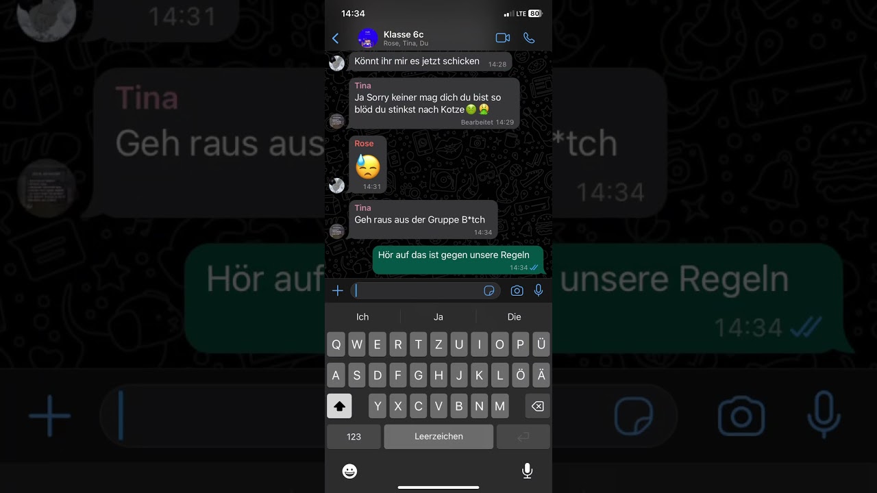 Streit auf whatsapp schule projekt medien scouts