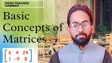 BASICS OF MATRIX || CONCEPT OF MATRIX || DEAR TEACHER HAMMAD