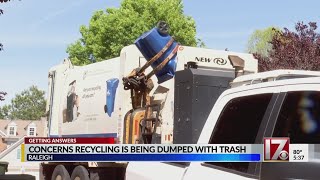 Is recycling being mixed with trash in Raleigh?