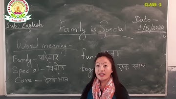 DAV SCHOOL TUTORIAL CLASS 1 ENGLISH BY SUSHMITA MISS
