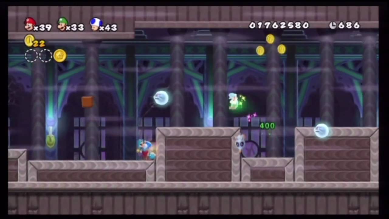 New Super Mario Bros Wii World 4Ghost House YouTube