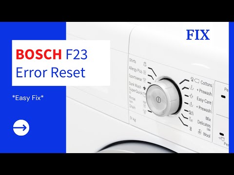 Bosch F23 오류 수정 재설정이 문제를 해결할 수 있습니다.