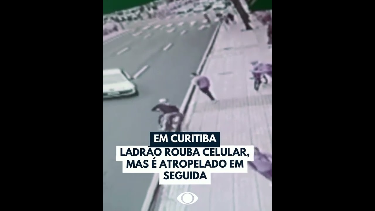 Ladrão rouba celular e é atropelado em Curitiba - Polícia prendeu cinco da gangue da bicicleta