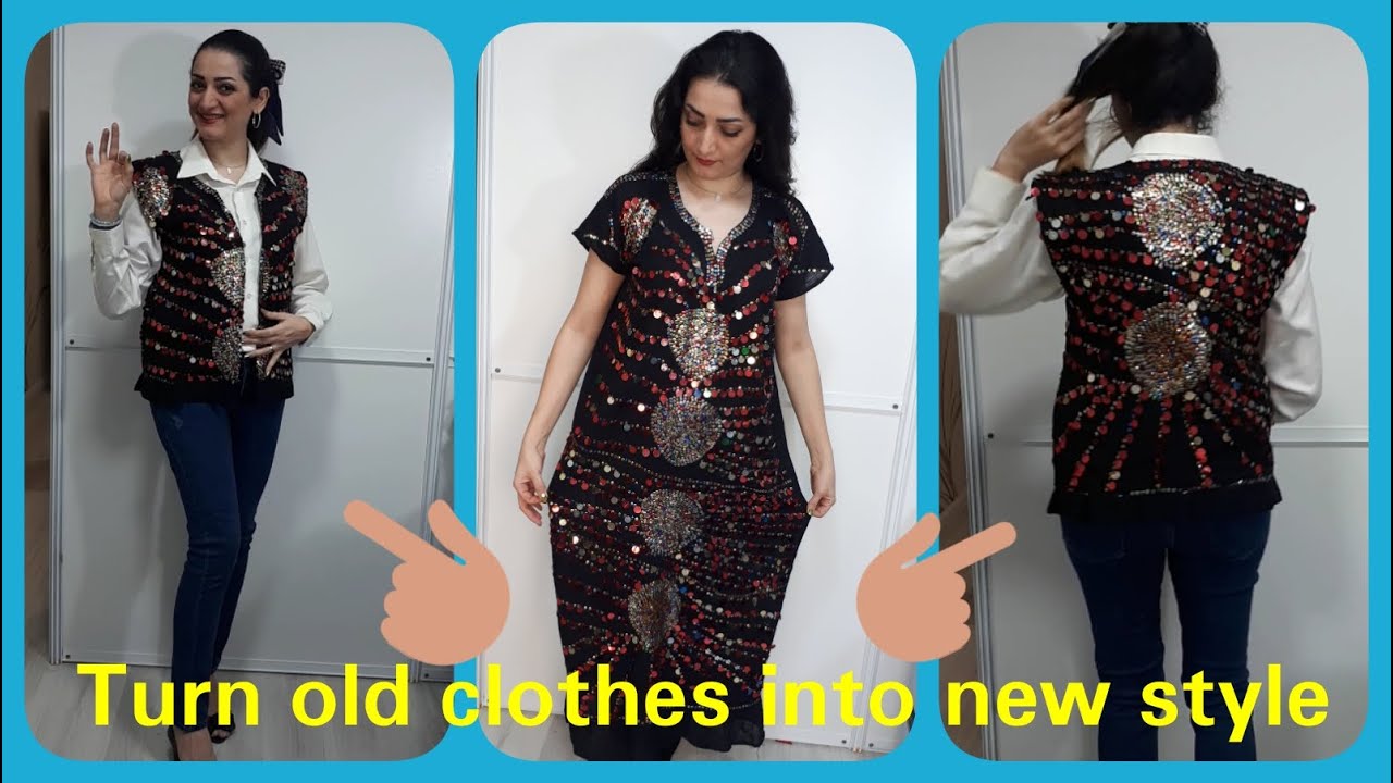 Turn old clothes into new style clothes recycleing ideas sewing