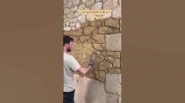 Restoring an Ancient Stone Wall with Traditional Lime Plaster.