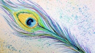 pencil watercolor peacock feather pencils painting colored frugal crafter easy drawings paintings draw tutorials drawing watercolour feathers step tutorial watercolors