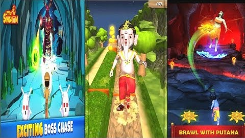 Little Krishna Vs Little Ganesh Vs Little Singham 3d Run - Android Gameplay - Gaming 2.0