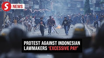 Indonesian police clash with protesters against parliamentarians