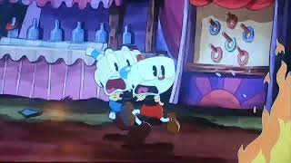 Cuphead & Mugman Crying And Running From The Devil