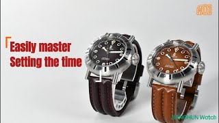 Easily master-common mechanical watch time settings