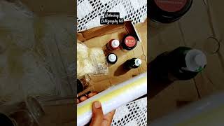 Unboxing Arabic calligraphy kit ।#asmr #shorts #calligraphy #tools #unboxing #arabic #subscribe #art