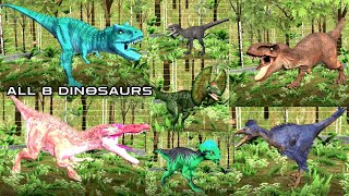 🦖 All 8 Dinosaurs Gameplay | Real Jurassic Dino: Survival 3D 🔥 Dinosaur Survival Game screenshot 1