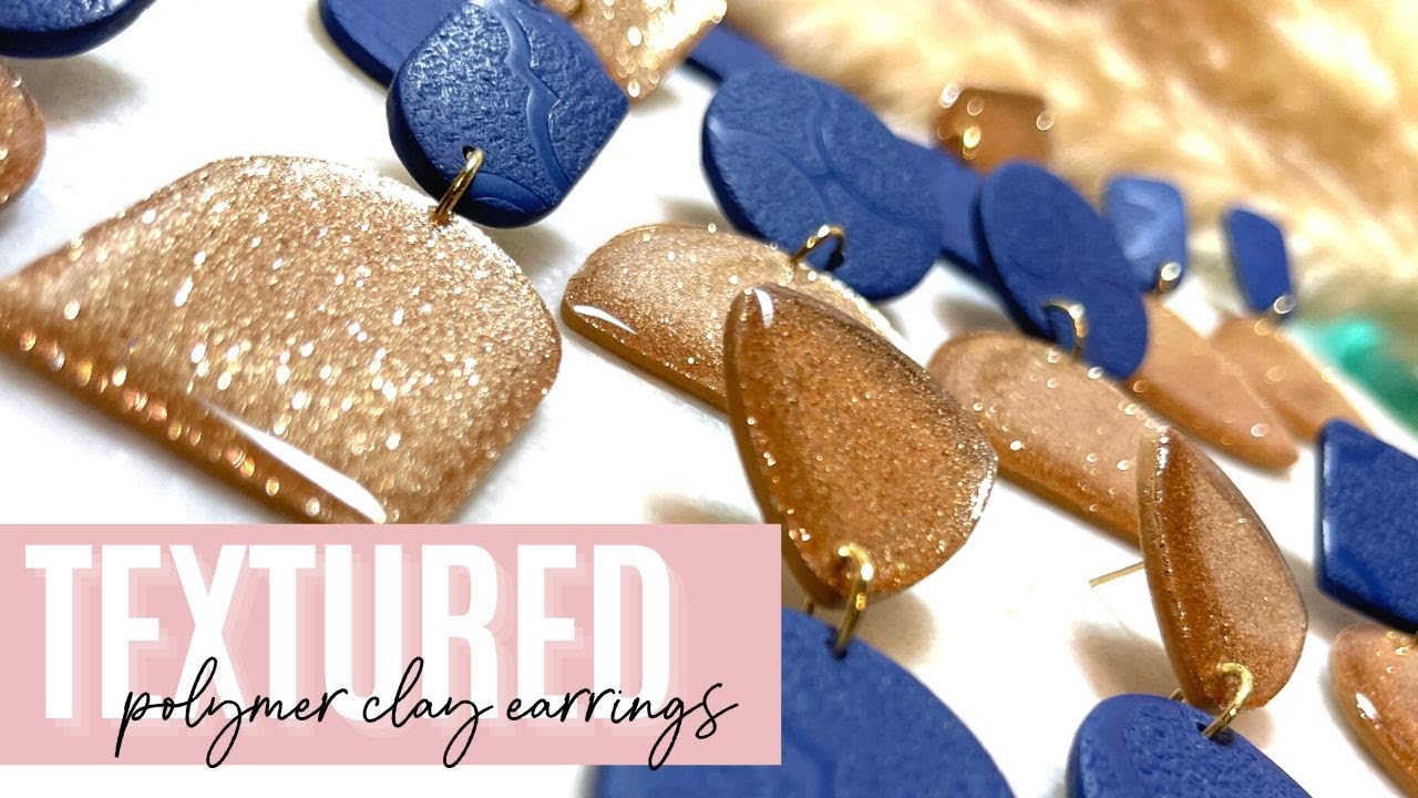 Textured & Glitter Polymer Clay Earrings Olivia Heyward YouTube