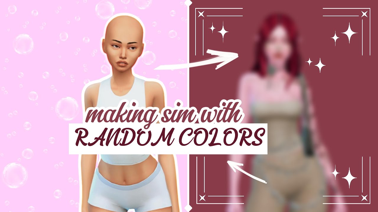 Letting The Color Generator Decide My Sim... | Sims 4 Create a Sim ...