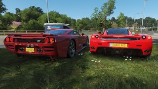 Ferrari enzo vs saleen s7 - forza horizon 4 drag race