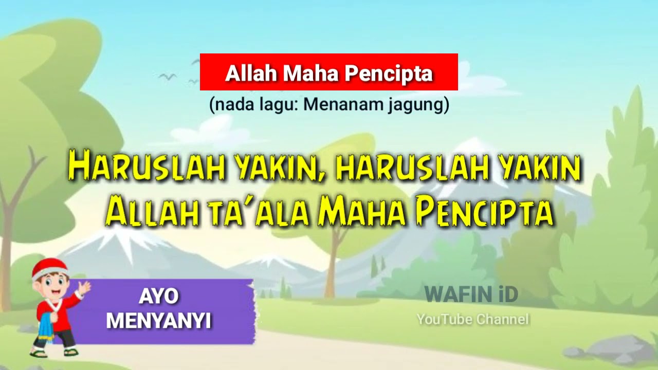 Lagu Allah Maha Pencipta Nada Lagu Menanam Jagung Youtube