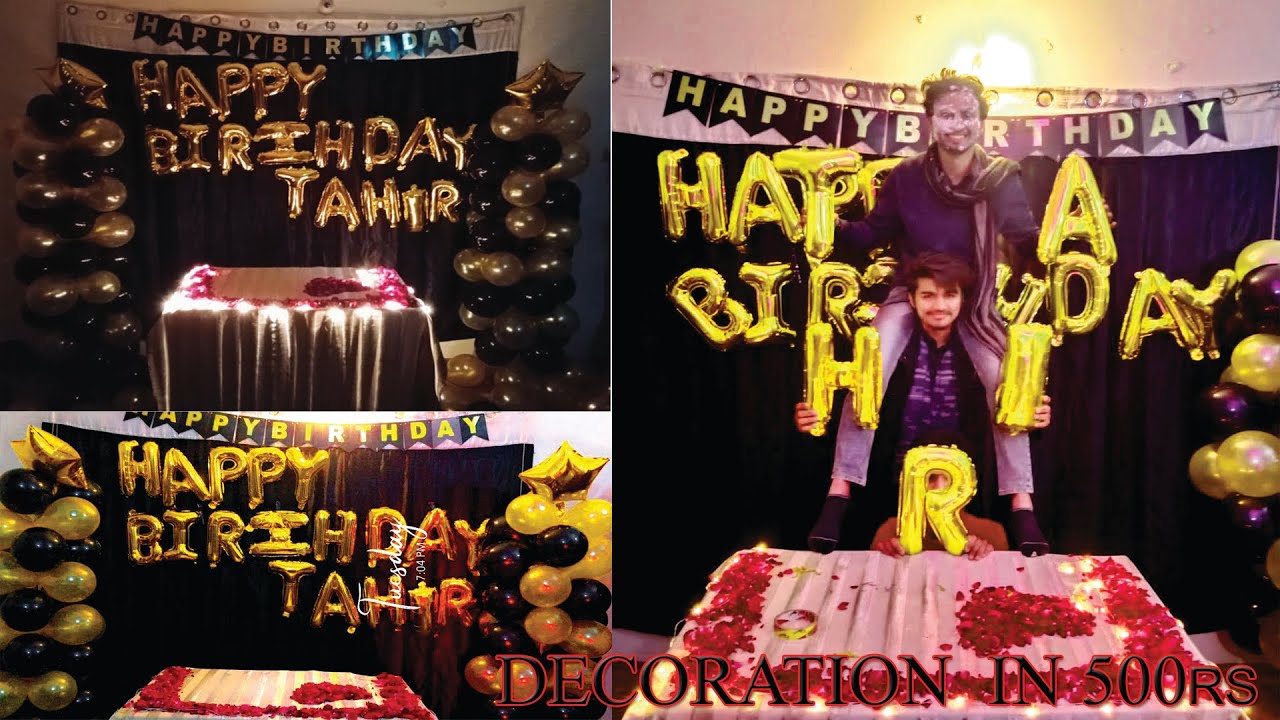 Birthday Decoration under [500rs] in easy way YouTube