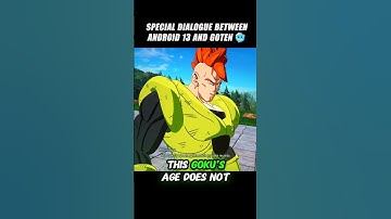 Special Dialogue Between Android 13 And Goten Lol 🤯 #crashout #android13 #sparkingzero #dragonballz