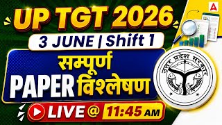 Up Tgt Exam Analysis 2026  Up Tgt Complete Paper Solutions  Up Tgt Paper Analysis 2026  Shift 1