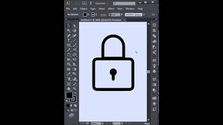 Easy Lock Icon Design in Illustrator 🔒 #icondesign