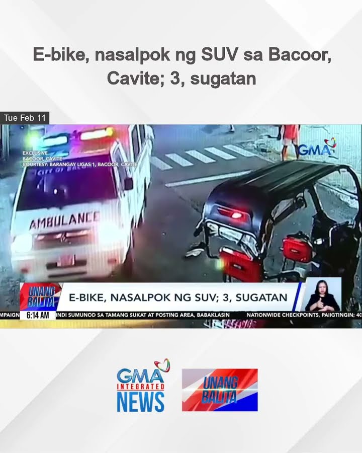 E-bike, nasalpok ng SUV sa Bacoor, Cavite; 3, sugatan | Unang Balita