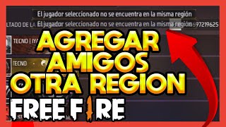 ✅COMO AGREGAR AMIGOS EN FREE FIRE DE OTRA REGION