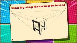 Mastering 2-Point Perspective: Drawing a Stunning Stool