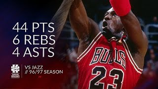 Michael Jordan 44 pts 6 rebs 4 asts vs Jazz 96/97 season