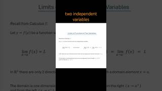 Limit of Functions with 2 Independent Variables