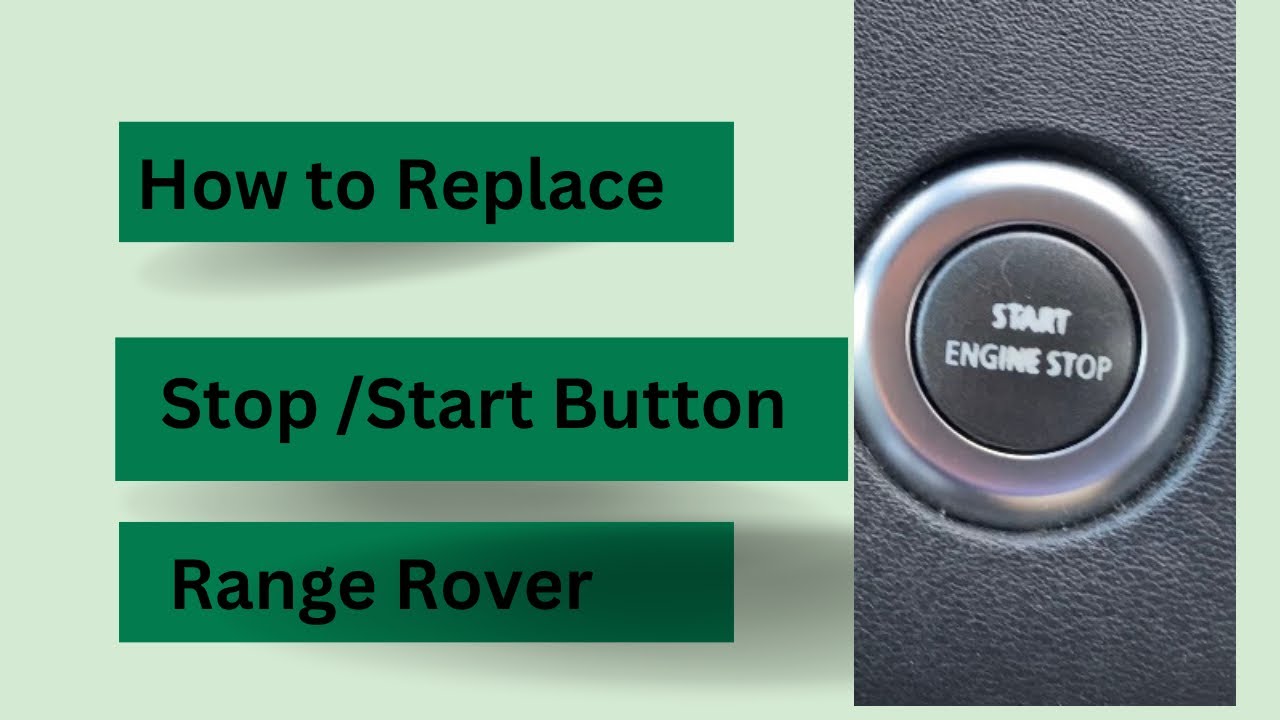 How to replace push stop start button on Range Rover sports #car # ...