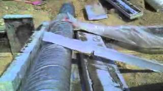 Manitoba Earthship - a peek at the cooling tubes