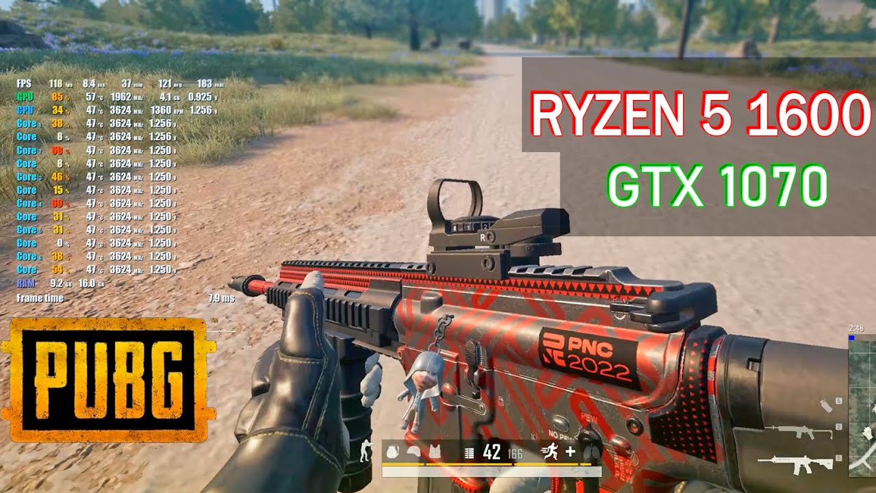 pubg ryzen 1600 gtx 1070 (map Deston)