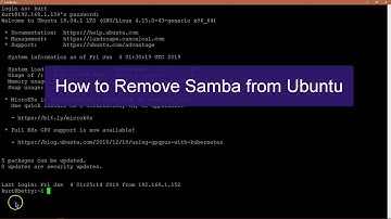How to Uninstall Samba from Ubuntu 18/16 Using the Command Line
