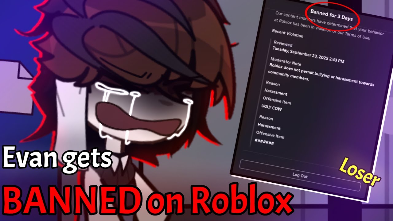 🔴 Evan gets BANNED on Roblox // Gacha Club/Life2 FNaF Afton Family // 💩post // OG idea