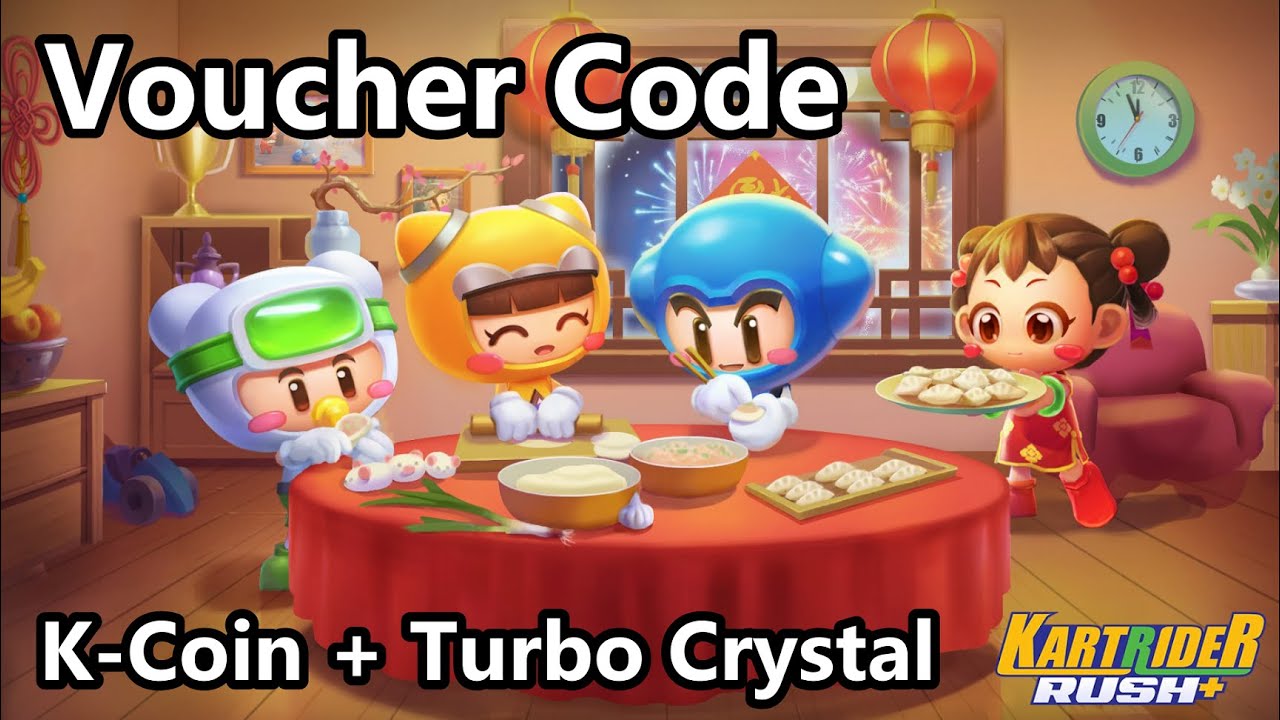Voucher Code (K-Coin & Turbo Crystal) / 쿠폰 (K-코인 & 에너지 크리스탈) – KartRider  Rush+ | 카러플 - YouTube
