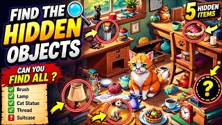 Find 5 Hidden Objects in 30 Seconds! 🕵️ Only 1% Can Solve This Puzzle 🧩🐱 LIVE