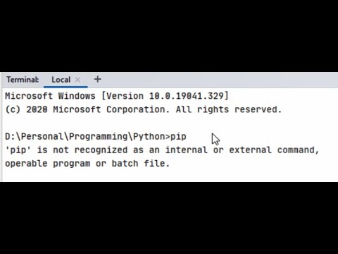 [SOLVED] pip is not recognized as an internal or external command | One minute solve