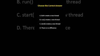 Java Quiz Day 23 | start() vs run() | Multithreading Interview Question