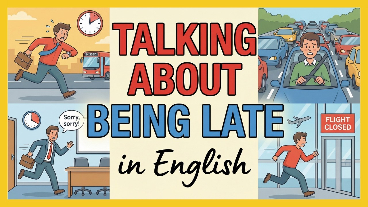 Talking About Being Late in English | Easy English Conversation Practice for Beginners