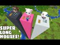 I found SUPER LONG HOUSE OF TALKING TOM ANGELA AND HANK in Minecraft - Gameplay - Coffin Meme