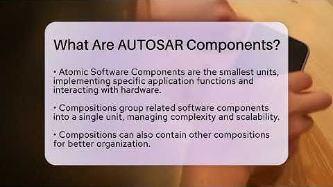 What Are AUTOSAR Components? - Talking Tech Trends
