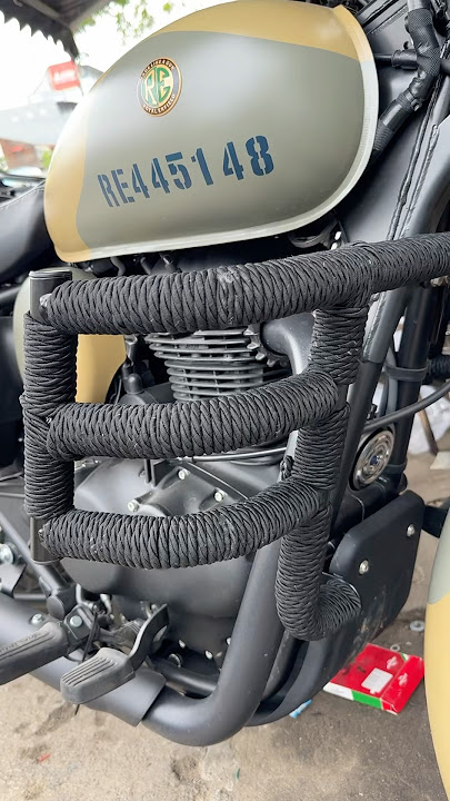 Royal Enfield Bumper Rope | Engine Guard Rope #re350 #royalenfieldclassic350 #bumper #bumperrope #re