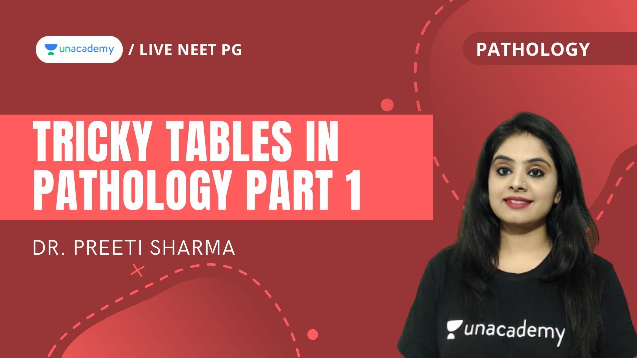 Tricky tables in Pathology Part 1 | PGMEE | Dr. Preeti Sharma - YouTube