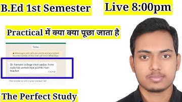 Live | Practical File Information | B.Ed 1st Semester | Vbspu University |