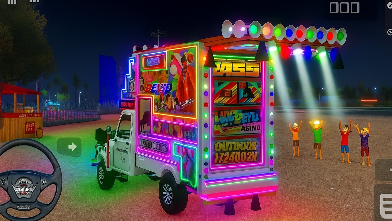 छोटे छोटे बच्चे डीजे को देखकर खुशी से झूमने लगे ! Dj dance party ! Dj pickup game ! Bussid game