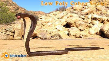 Low Poly Cobra Snake modeling in Blender
